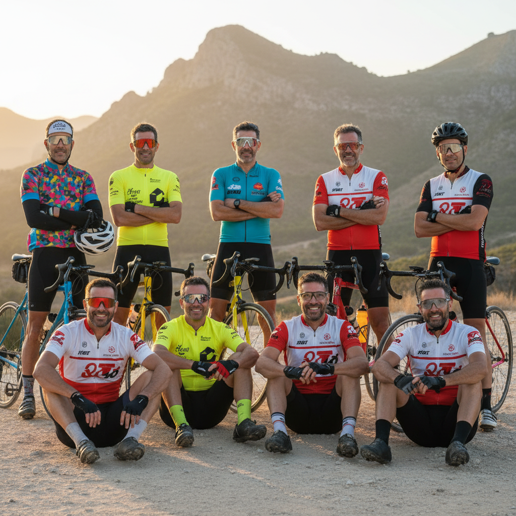 Cyclist in Alicante mountains